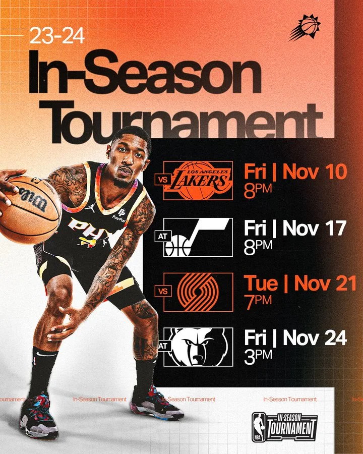 nba in season west group a Phoenix Suns schedule